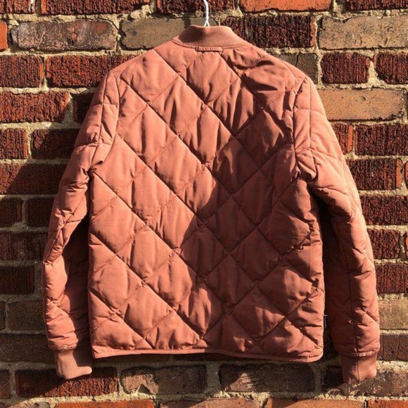 Frank and Oak quilted bomber in dusty rose - Picture 2 of 3